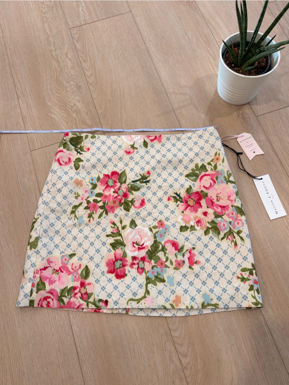 Floral Rose Decorative Pillow Cover in Pink and Cream - Unknown Brand